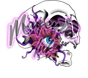 Skull with Eyeball by Misty of Magenta Ink