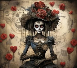 Witch with roses